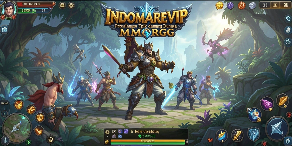 Tampilan gameplay epik INDOMAREVIP dalam dunia fantasi.