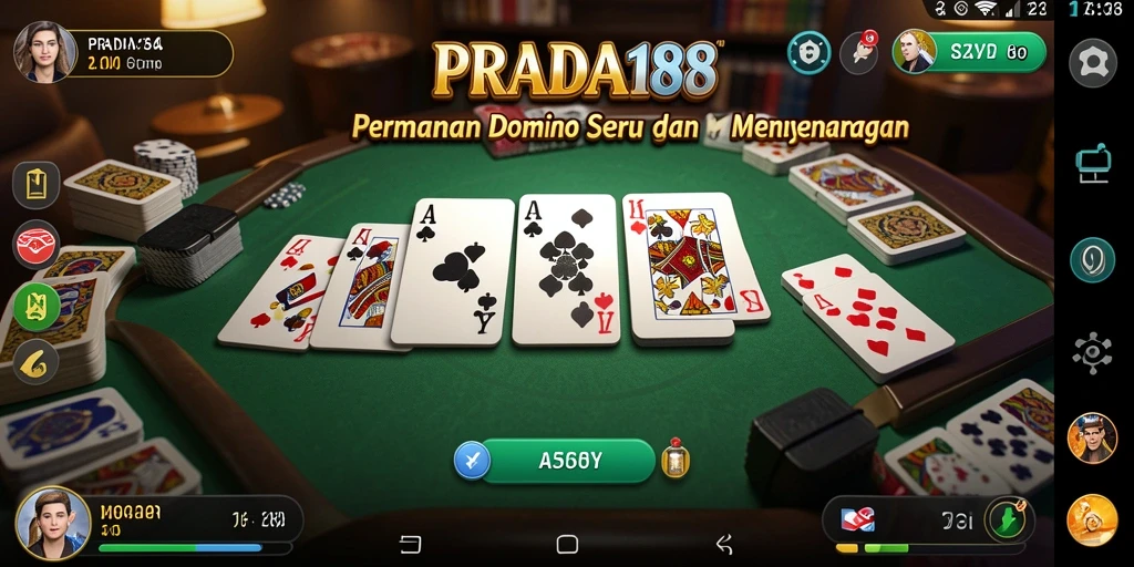Screenshot gameplay seru dari permainan Domino PRADA188.