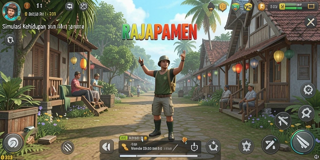 Tampilan gameplay RAJAPAMEN yang menarik dan penuh aksi.
