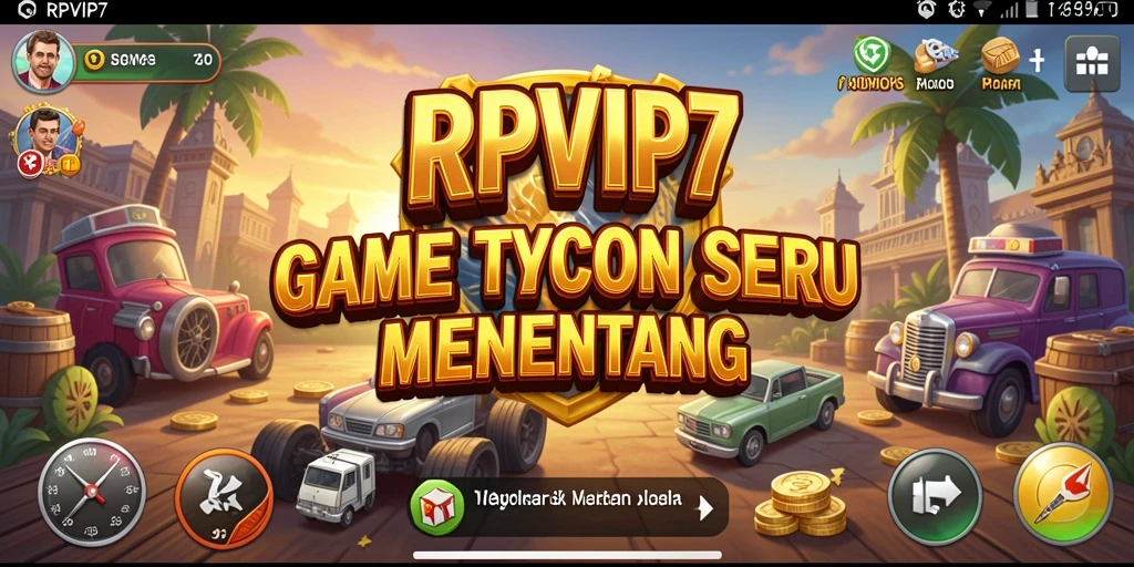 Tampilan gameplay <strong>RPVIP7</strong> dengan strategi bisnis yang menarik.