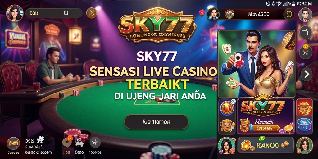Tampilan gameplay live casino yang menarik di SKY77.