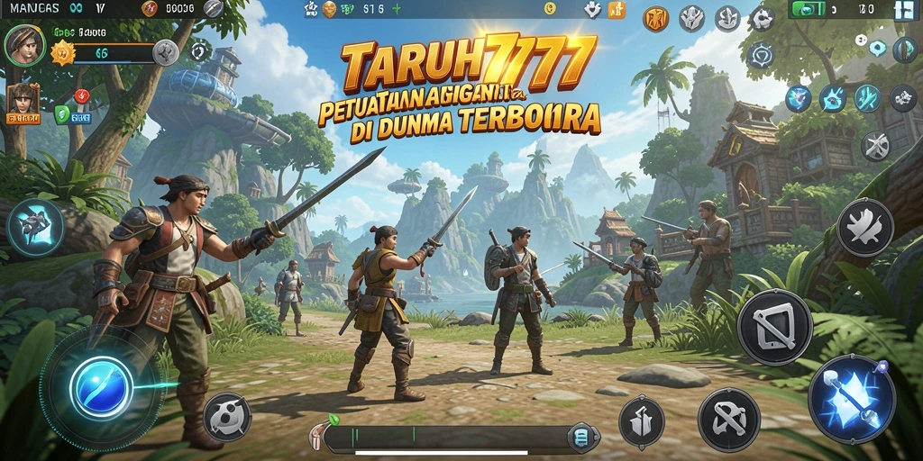 Tangkapan layar TARUH777 menampilkan dunia terbuka yang indah dan penuh petualangan.